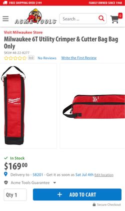 Milwaukee 6T Utility Crimper & Cutter Bag