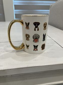 New Porcelain Dog Mug 