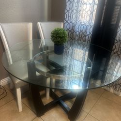 Round Glass Dining Table
