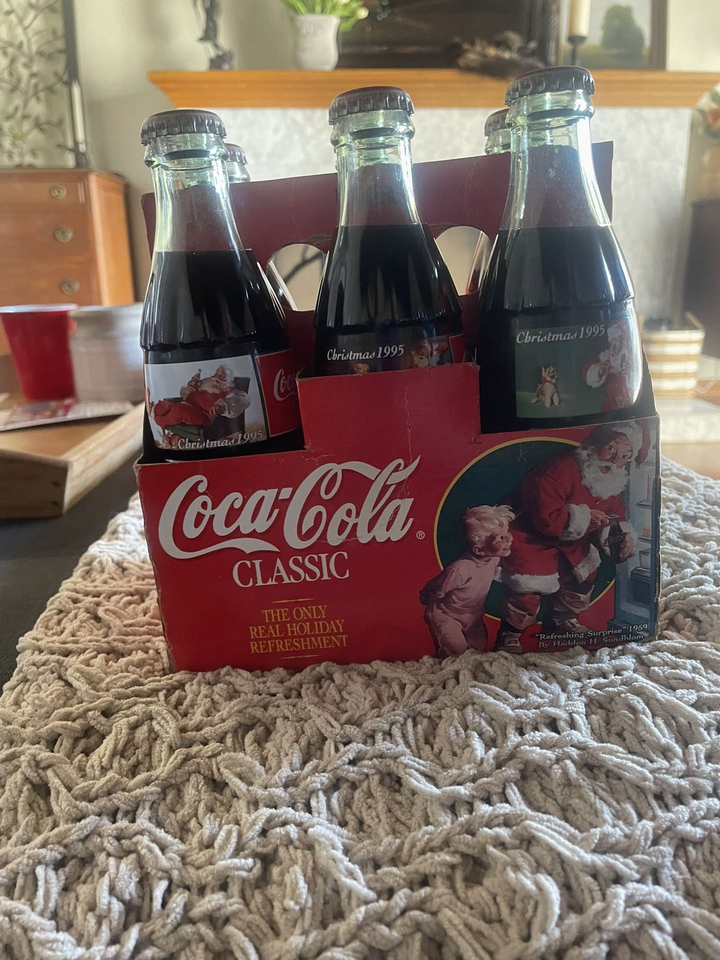 Vintage Christmas Collector Coca Cola Bottles