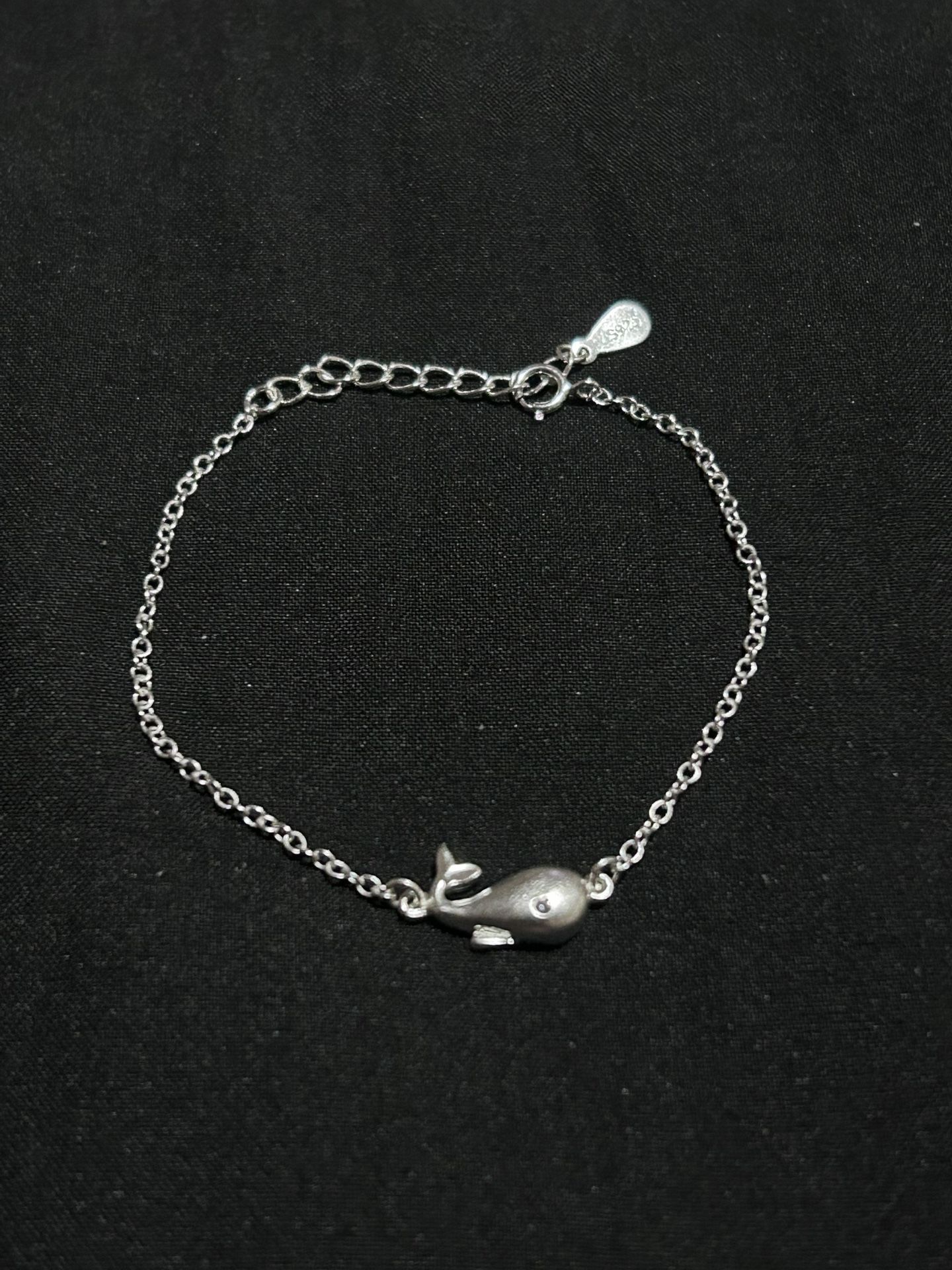 Sterling Silver Whale Bracelet