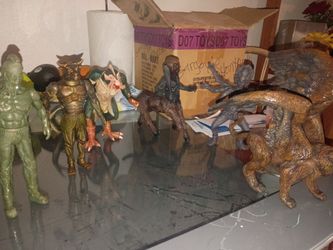 Vintage 1970s sci-fi movie action figures