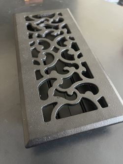 4 X 10 in Black Cast Iron Floor Register