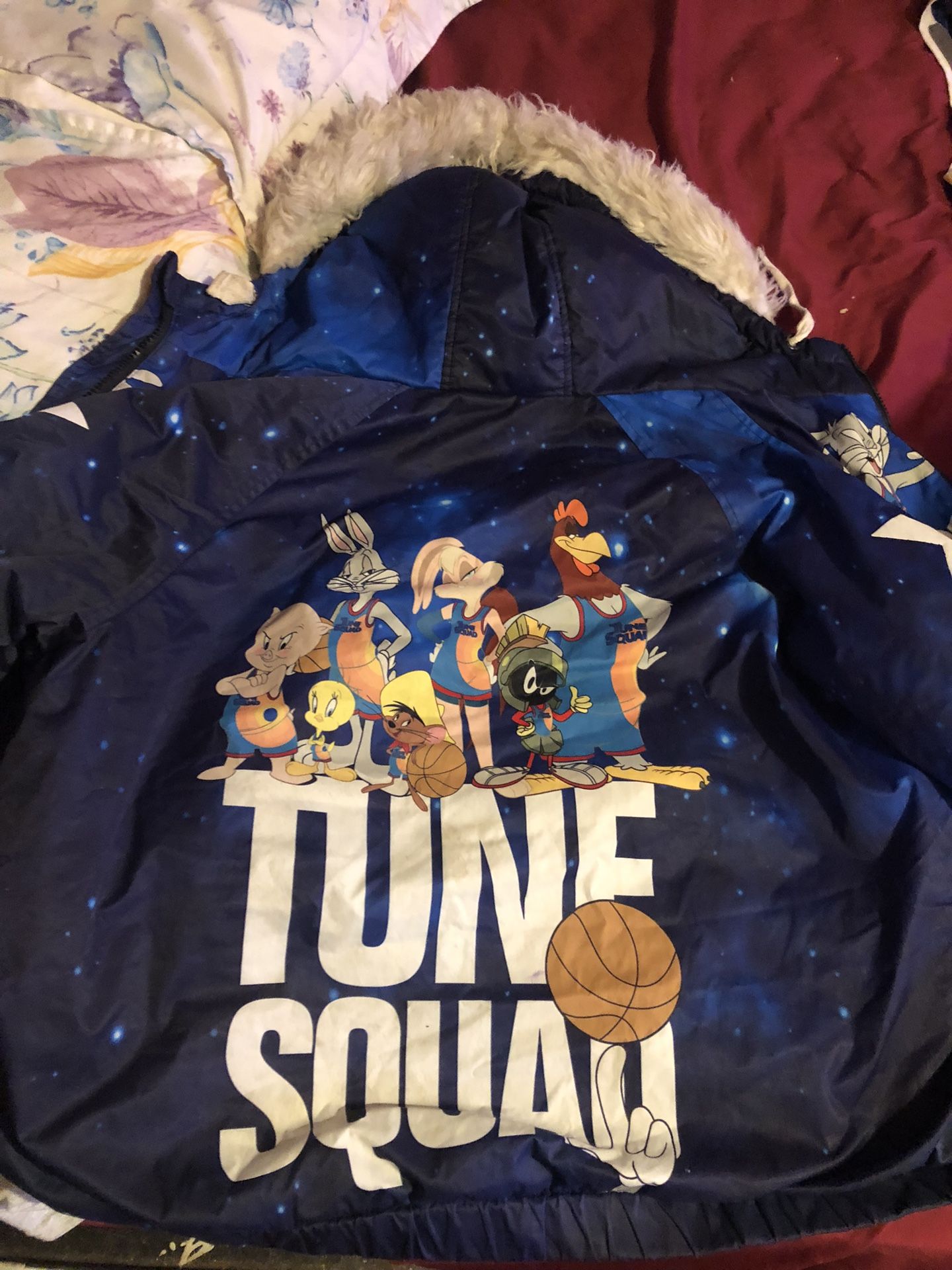 Looney Tune Men Fur Puffa Jacket
