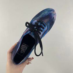 VANS Authentic Lo Pro Purple Blue Galaxy Print Sneakers Thumbnail