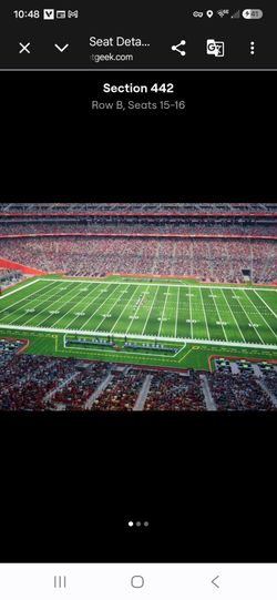 Cardinals vs Lions Sunday October 11th @ 1:25pm  Ring of Honor Section 442 Row B Seats 15 & 16
