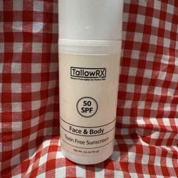 TallowRX SPF 50 Face & Body Toxin Free Mineral Sunscreen