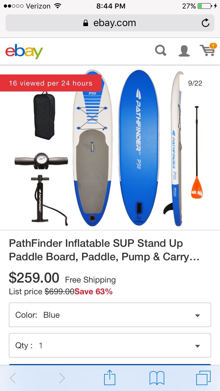 Pathfinder Inflatable SUP Stand Up Paddle Board