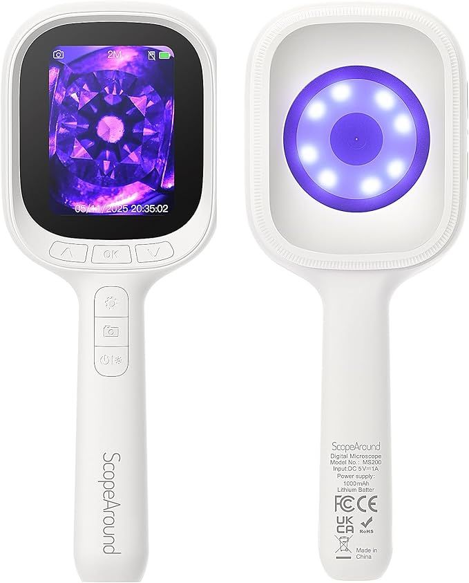 ScopeAround Digital Microscope, Autofocus Handheld Microscope