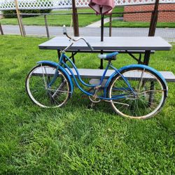 Vintage Schwinn Cruiser Bicycle Blue 