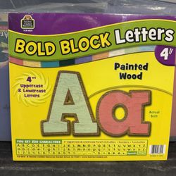 Bold Block Paper Letters 4”