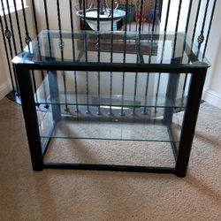 Entertainment Shelving - Like New- Solid Metal/glass 