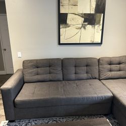 2 piece Gray Sectional Couch 