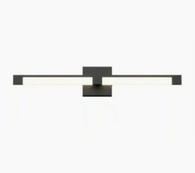 Artika Tivoli 27 in. 1-Light Matte Black Modern Integrated LED Vanity Light Bar for Bathroom