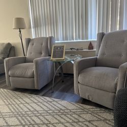 Two very comfortable folding chairs.