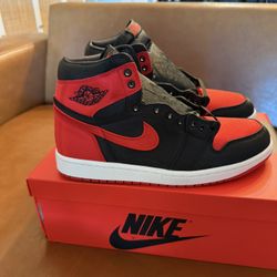 Jordan 1 Satin Bred Size 9.5 Men’s Brand New With Box 