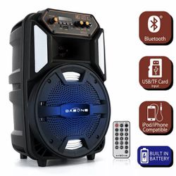 8" 1000W Portable FM Bluetooth Speaker Sound System DJ Party PA Tailgate Remote