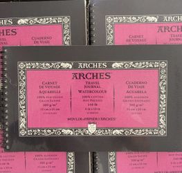 ARCHES® Aquarelle Travel Pad 6 x 10 inches / 20 x 26 cm, Natural White