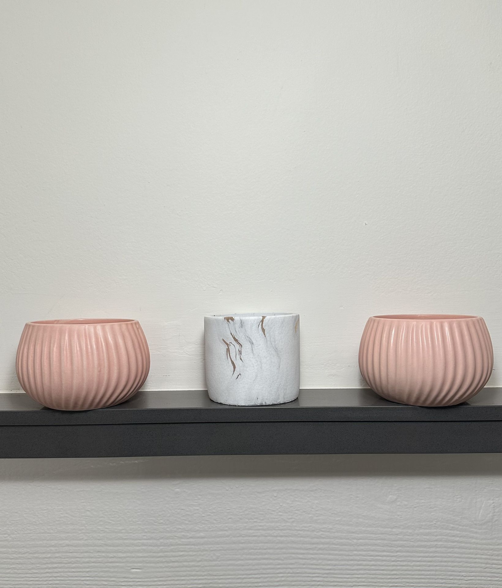 Pink Marble Ceramic Pots