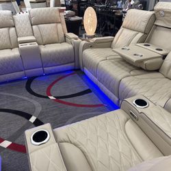 Special 💥Beige Power 3pc Living Room Recliner Sofa set