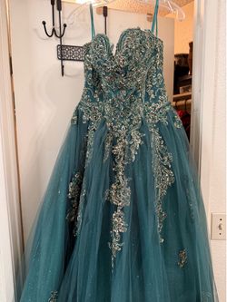 Emerald Green quince dress XS