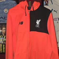 2016-17 Liverpool New Balance Hooded Track Jacket (Size XL)