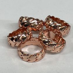 handmade polished Miami cuban links rose gold ring sizes 7-12✨✨✨