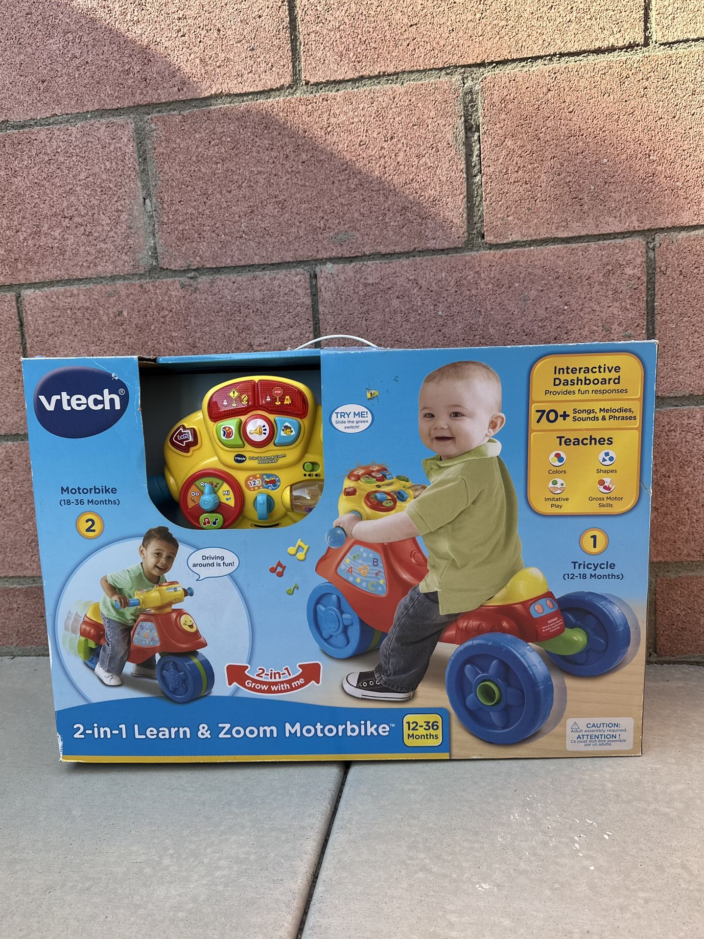 2-in-1 Learn and Zoom Motorbike Vtech Kids Toy (12-36 Months)