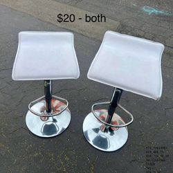 White Stool Bar Chairs