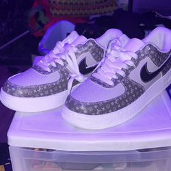 Custom Debadged Louis Vuitton Air Force 1’s