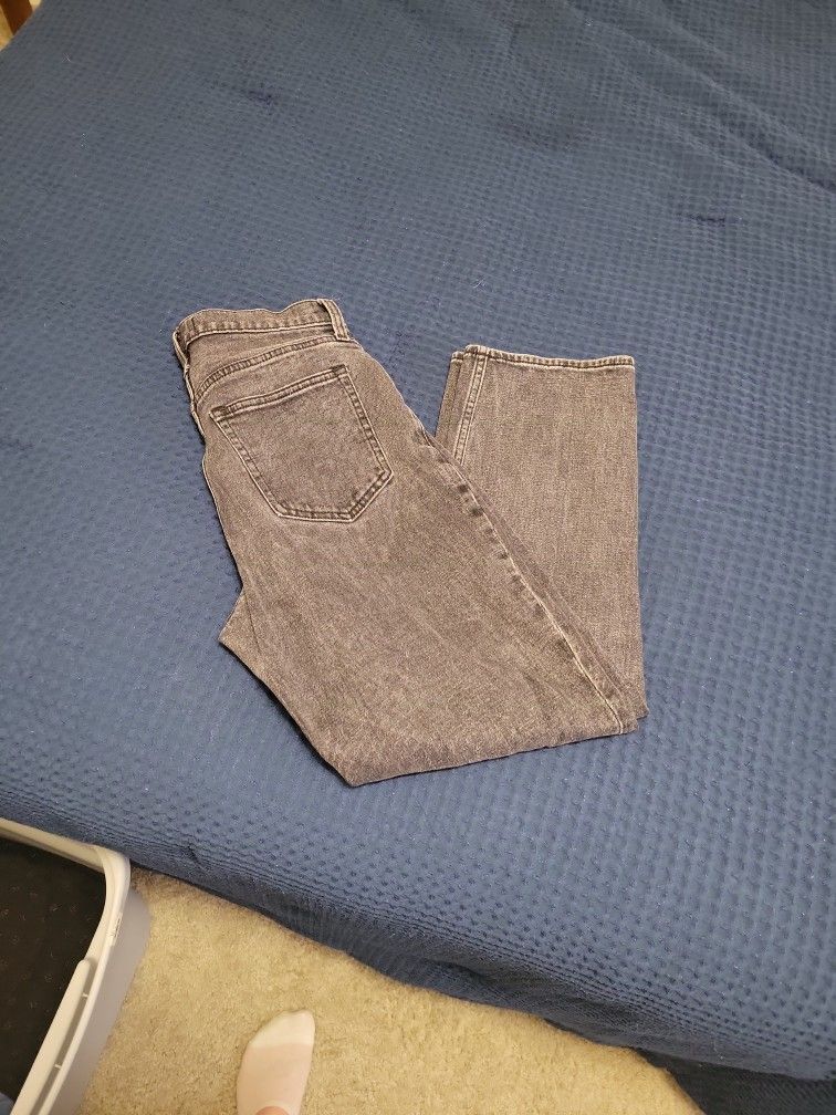 Abercrombie & Fitch Ankle Straight High Rise