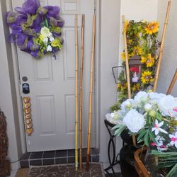 SIX.   73IN BAMBOO  POLES $10 ,EACH