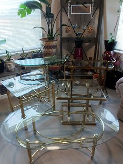 Vintage Gold & Glass Furniture Collection