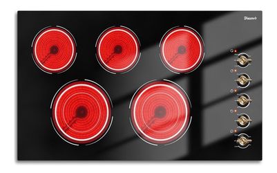 Electric Cooktop 34.25 Inch 5 Burner 8400W High Power 240V 36" Electric Stove