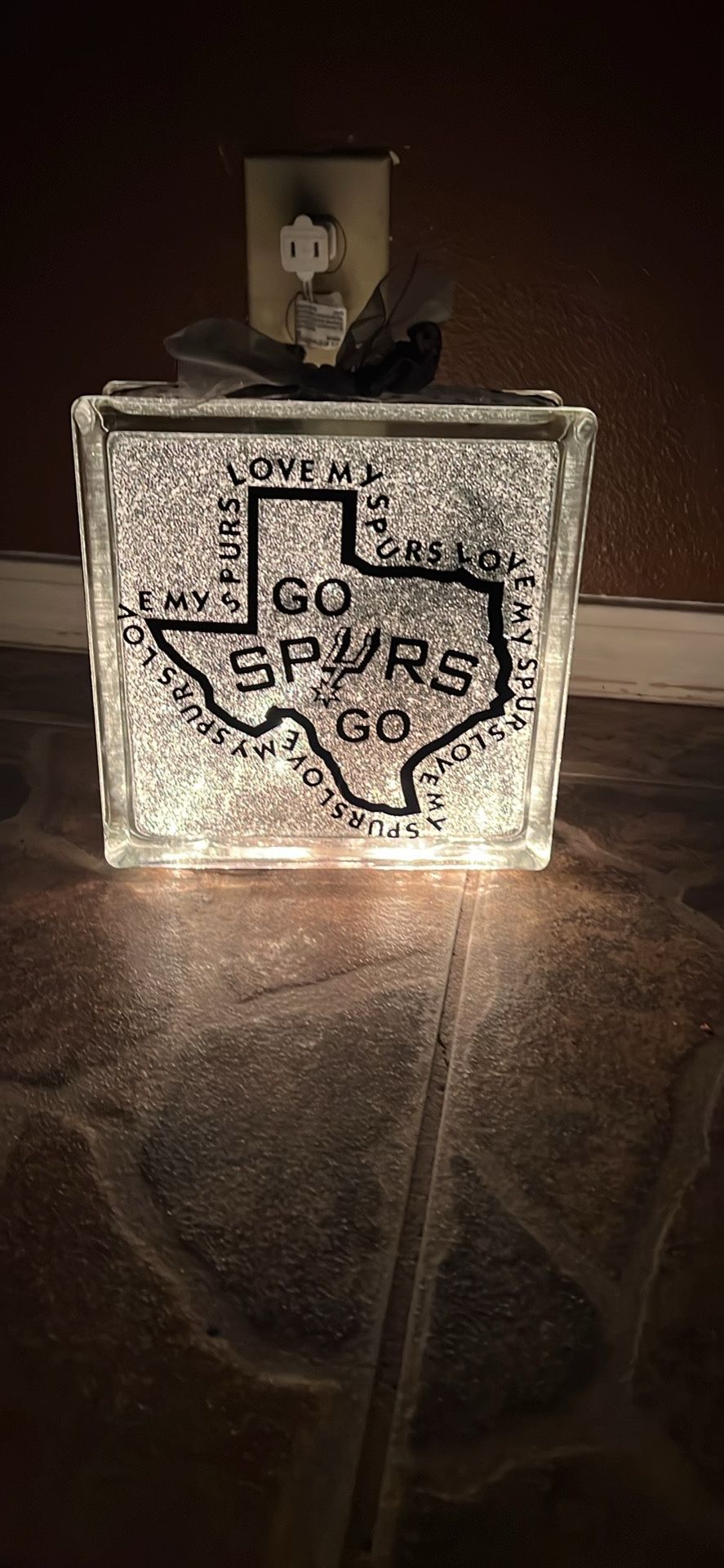 Glass Block GO SPURS GO