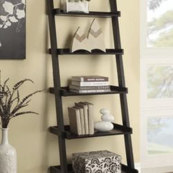 Ladder Bookcase — Leaning Storage Shelving 