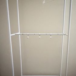 White Coat Rack with Shoe Storage