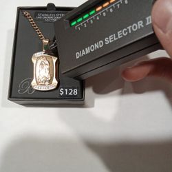 Mother Mary Necklace Dimond Tester Approved 