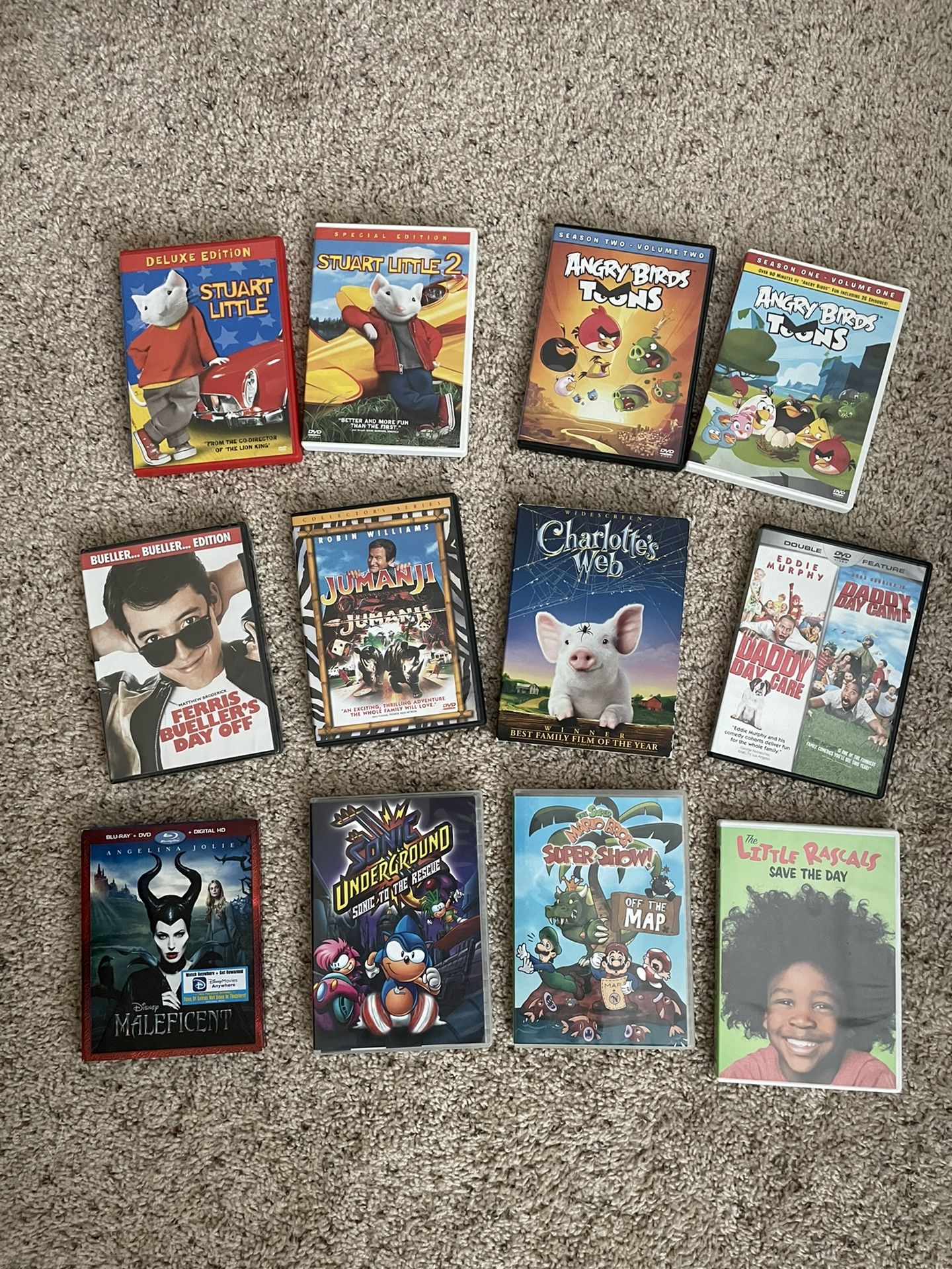 Children And Adult Movies DVD Disney Crime Blu Ray Disc Comedy Mystery Nonfiction Fiction Cartoon 