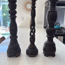 Unique Wood Candle Holders