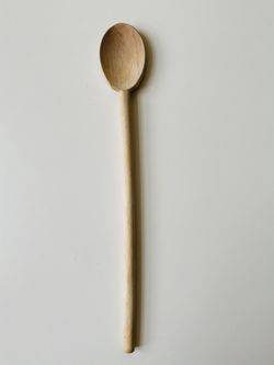 High Quality Wood Spoon. Protects your expensive cookware from searching. Healthy food friendly. New. Never used. 14” long.