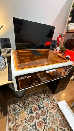 Like New Creality Falcon A1 Laser Engraver Bundle – Rotary Kit Pro, Risers & Accessories Included