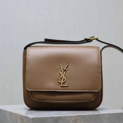 Saint Laurent YSL Brown Leather Shoulder Bag 10/10