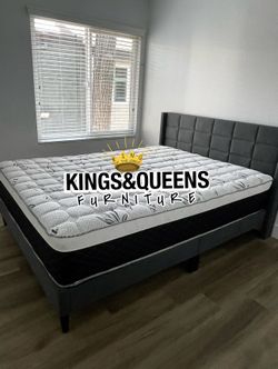 New Queen Bed Frame With Mattress 