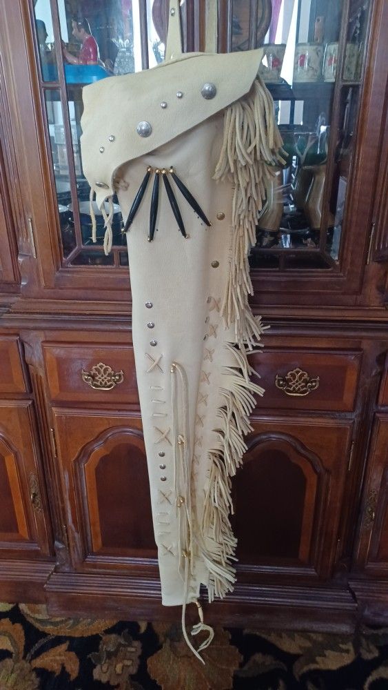 Handmade Native American Leather Rifle Case