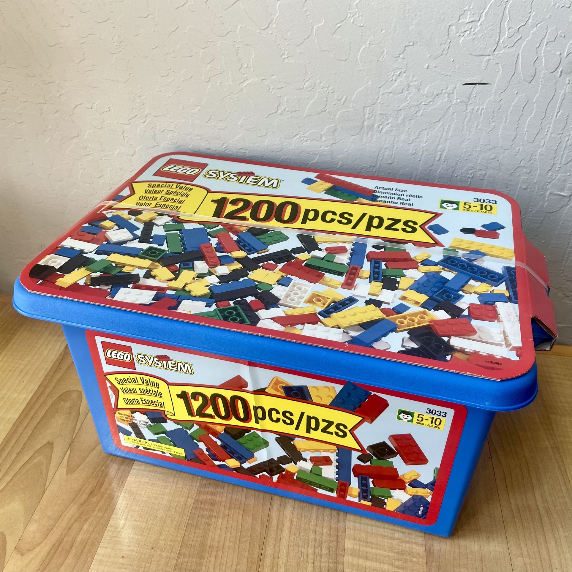 Vintage 1998 LEGO System Special Value Tub 3033 1200 Pcs - Sealed