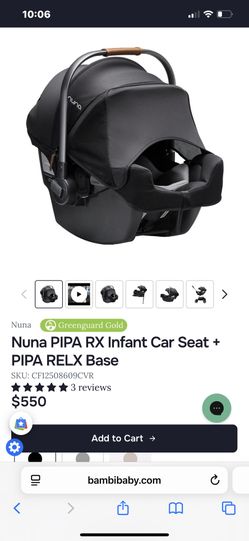 NUNA PIPA RX CAR SEAT