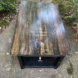 Rectangular Solid Wood Coffee Table