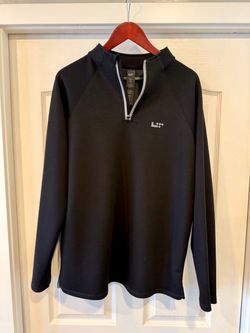 Life Time Ultralux Quarter Zip, Black, 53% Polyester, 38% Modal, 9% Elastane, Men's Large
