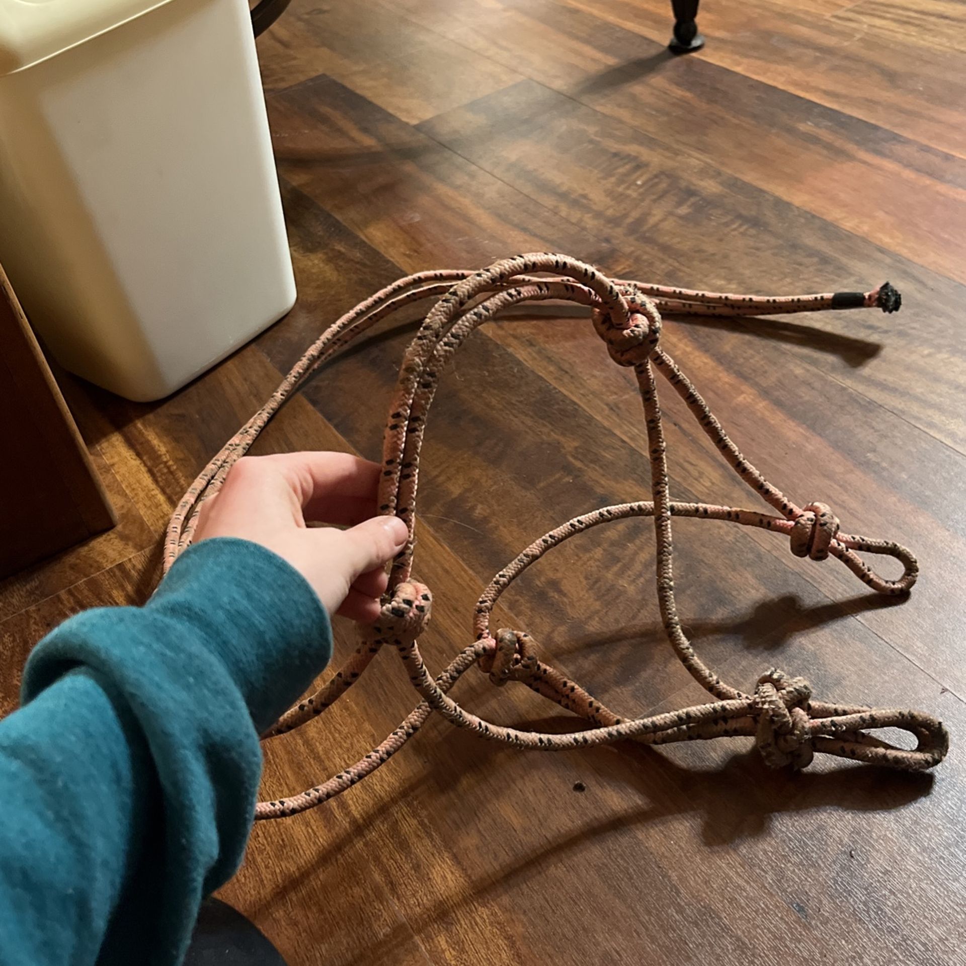 Pink And Black Rope Horse Halter